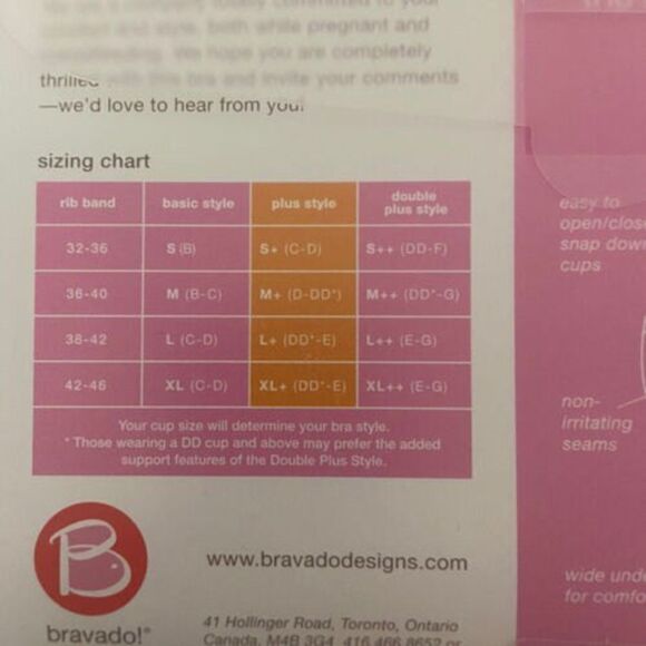 Bravado Original Nursing Bra Plus Style White Size XL+ 42-46 DD-E NEW - Picture 4 of 5